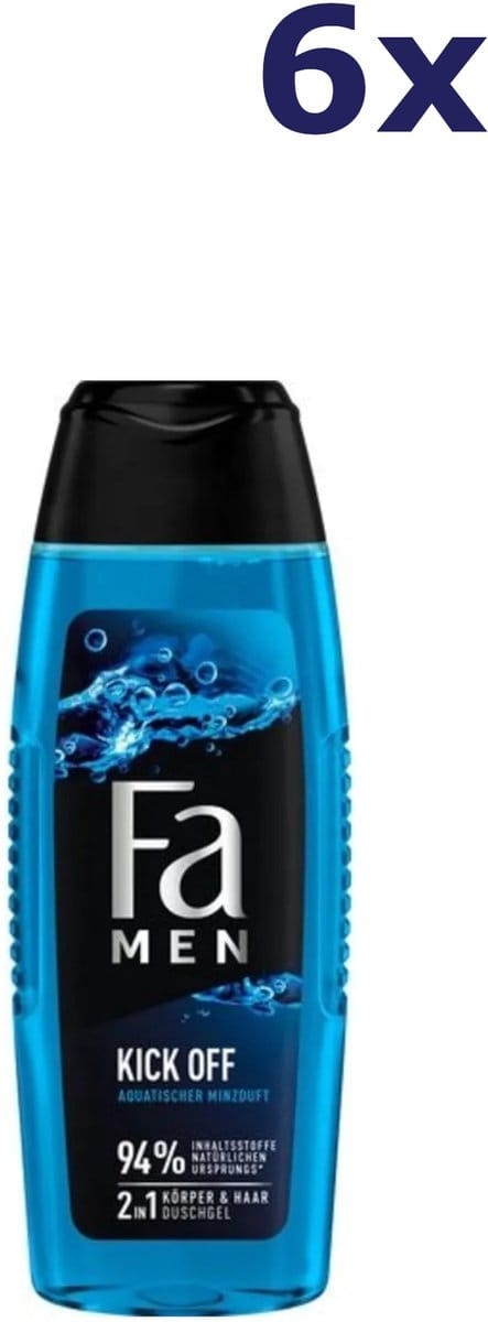 6x Fa Men Kick Off 2in1 Shower Gel 250 ml