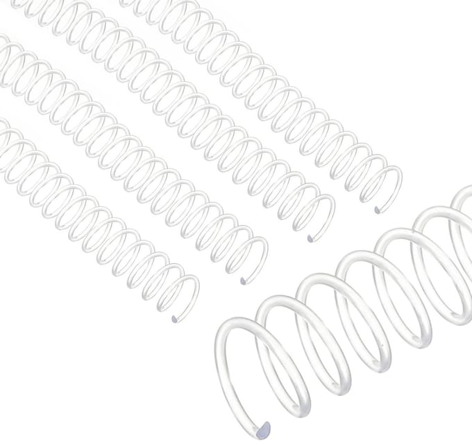 Allecto Plus - Plastic Spiraalbindende Spoelen 16mm - 20 Stuks - 140 Vel Capaciteit - 3:1 Pitch - Bindspiralen voor Papier - Transparant - Binderen van Documenten