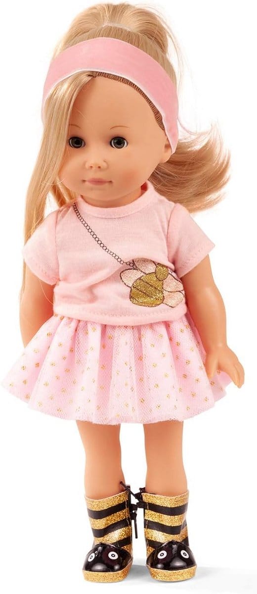 Staande pop - Speelgoed meisje - Creatief spel - 7-delige set - 27 cm - Blond