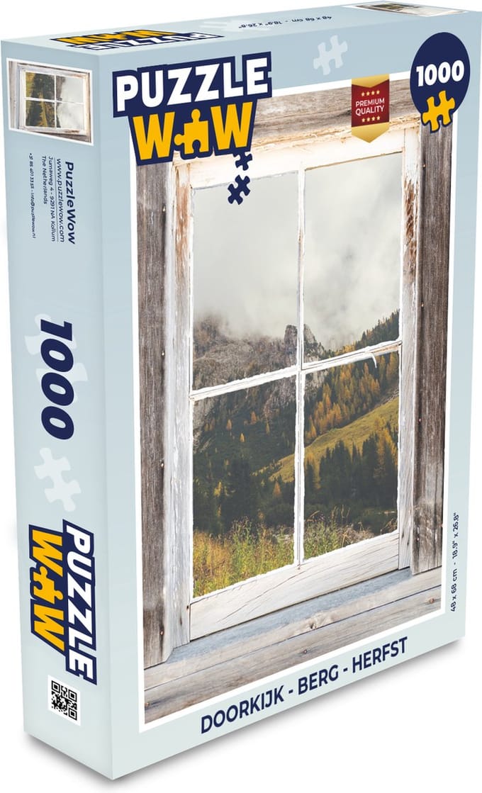 Puzzel Doorkijk - Berg - Herfst - Legpuzzel - Puzzel 1000 stukjes volwassenen