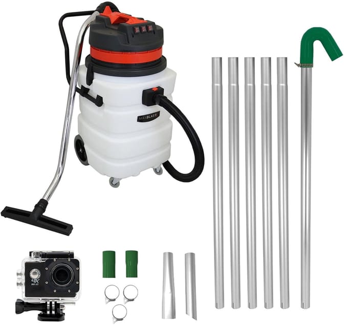 Dakgootreinigingsset - 90 l - 3000 w - bereik 7,2 m