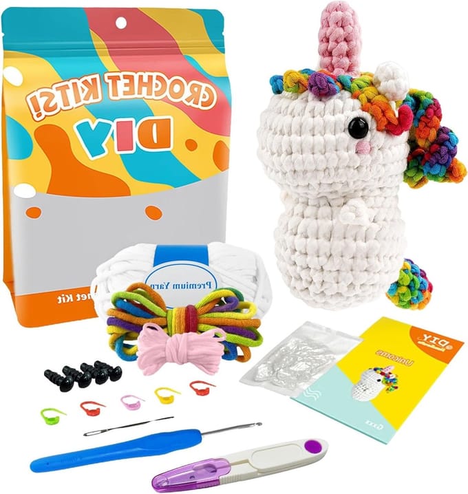 Beginner Haakset voor Unicorns met Stap-voor-Stap Video Tutorials, Perfect Cadeau voor Kinderen en Volwassenen