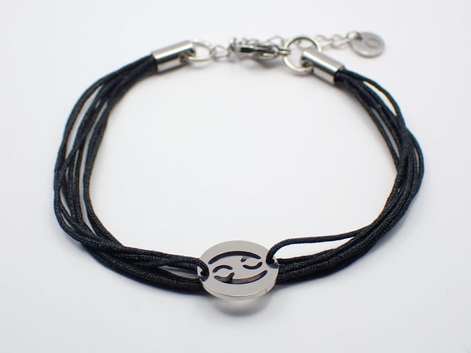 Colure® armband sterrenbeeld Kreeft zwart koord
