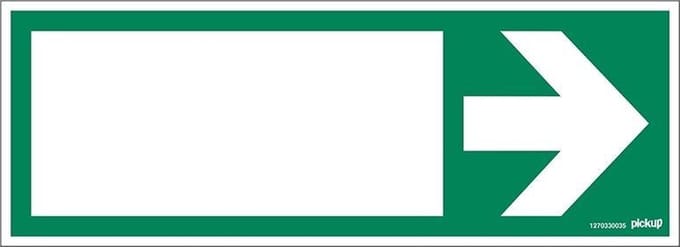 Pickup bord 33x12 cm - groen met pijl