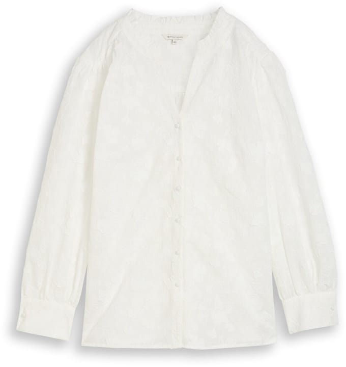 Tom Tailor - Plus Size - Loose fit blouse met borduursel - Maat 46 - White