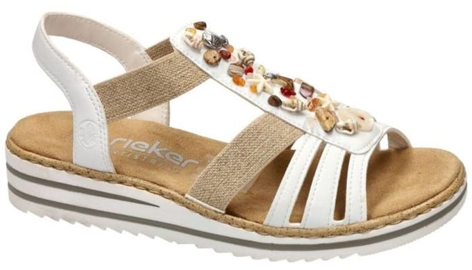 Rieker -Dames - wit - sandalen - maat 39