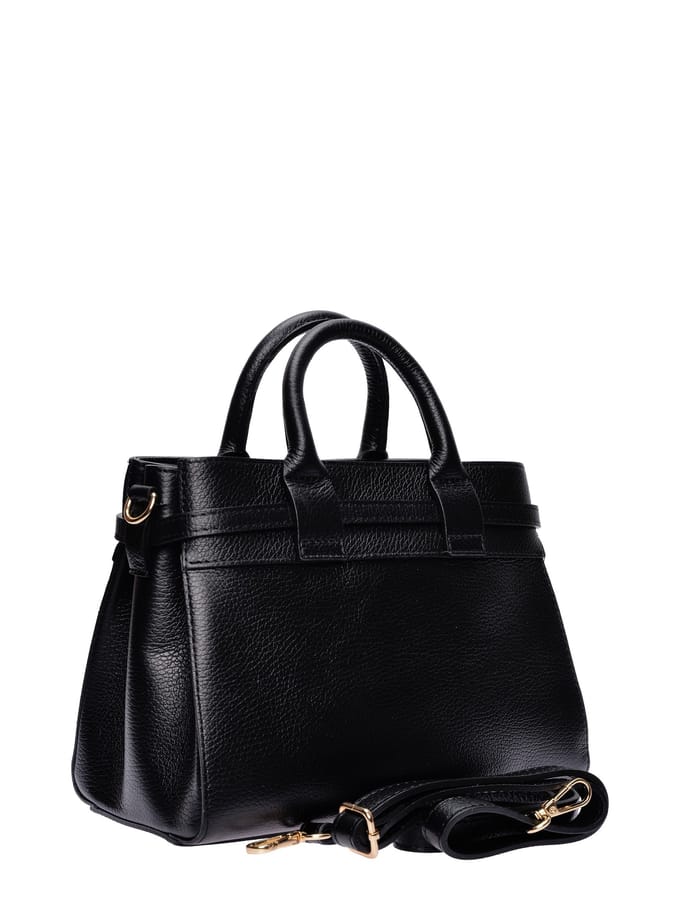 Isabella Rhea Zwart Rundleer Tas