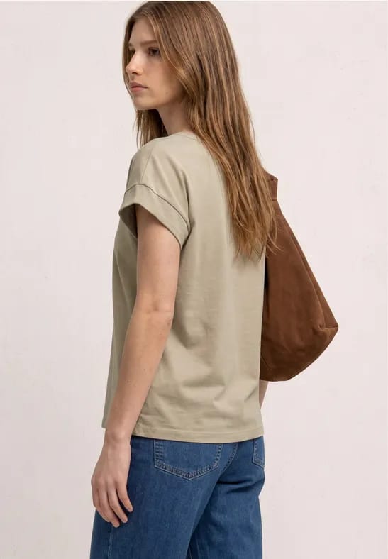 Shirt met hangende schouder en artwork