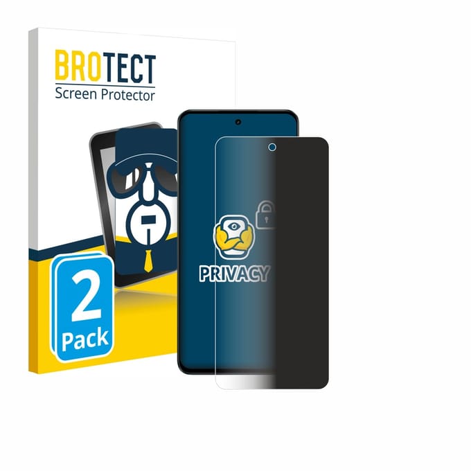 BROTECT - privacy screenprotector voor realme P3 Lite - Folie Beschermfolie Blauwlichtfilter 2 Stuks