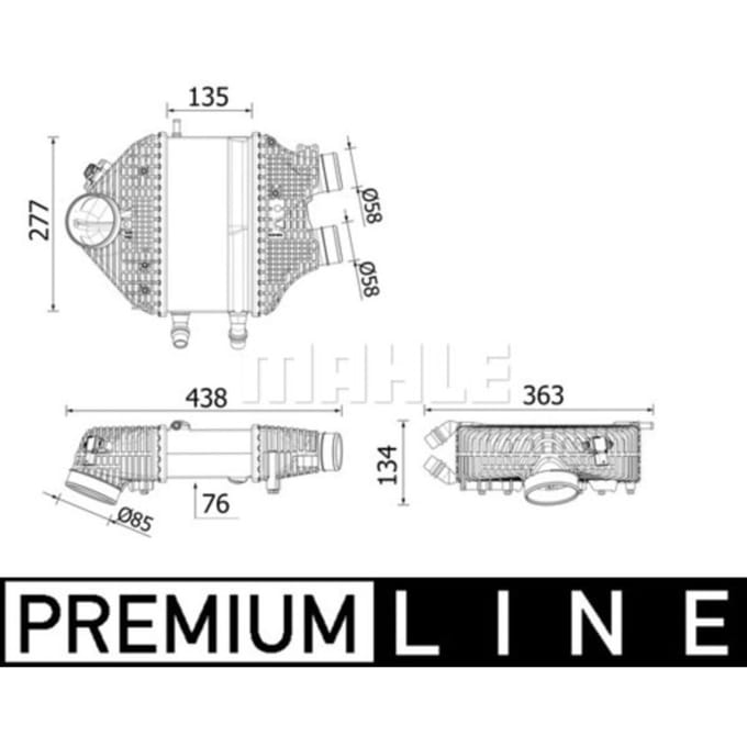 Lage-temperatuurRadiator, laadluchtRadiator MAHLE CI 618 000P