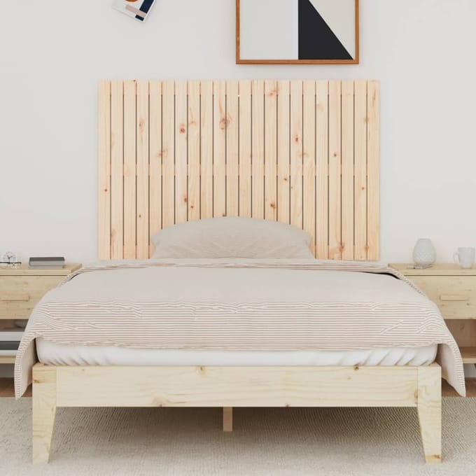 vidaXL - Wandhoofdbord - 140x3x90 - cm - massief - grenenhout