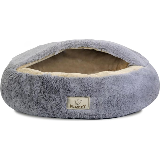 Hondenbed FLUFFY 80 cm lichtgrijs