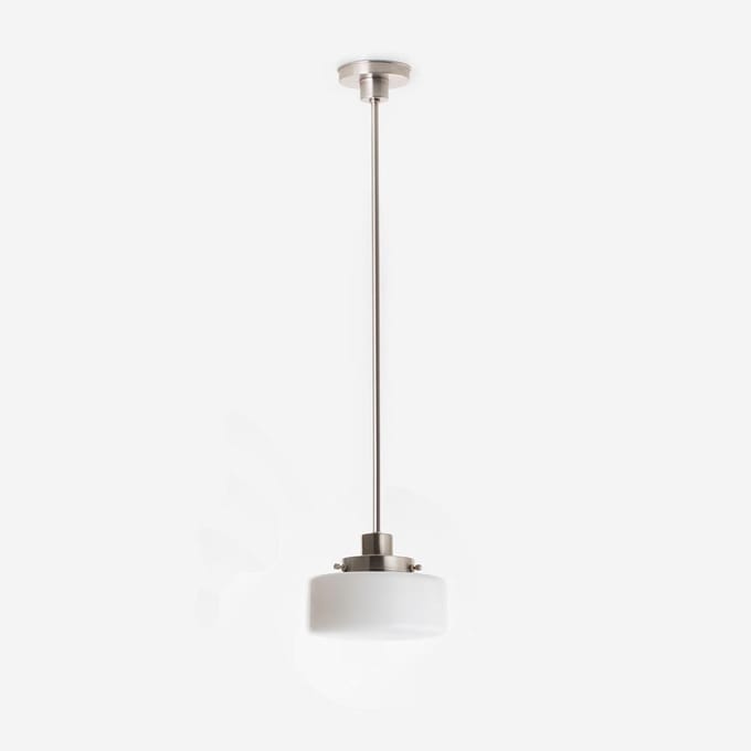 Hanglamp Low Cilinder Ø 20 20's Matnikkel - Art Deco Trade