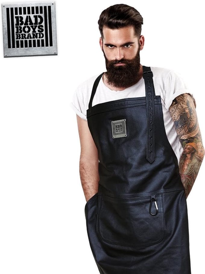JackBlack - leren schort - BadBoysBrand - Made in Jail