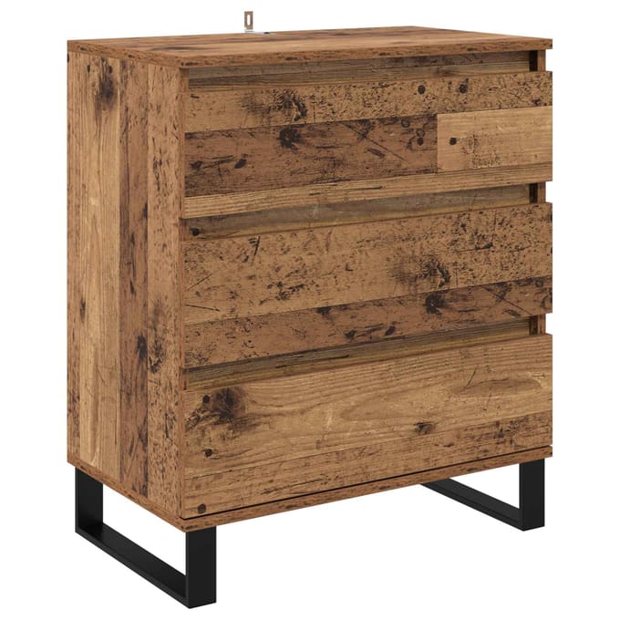 vidaXL Dressoir Oud Hout 60 x 35 x 70 cm Bewerkt hout