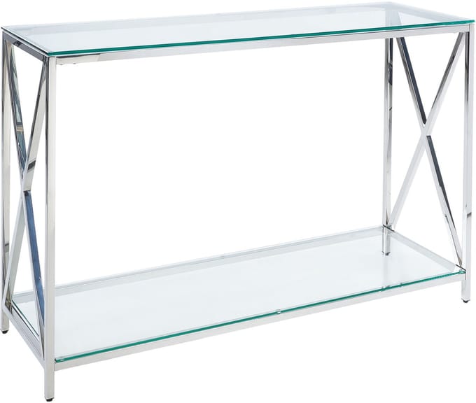 AUDET - Sidetable - Zilver - Veiligheidsglas