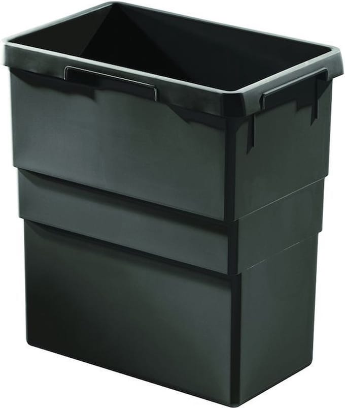 Binnenemmer 30Ltr Donker grijs Doeco Voor spoelkastladen