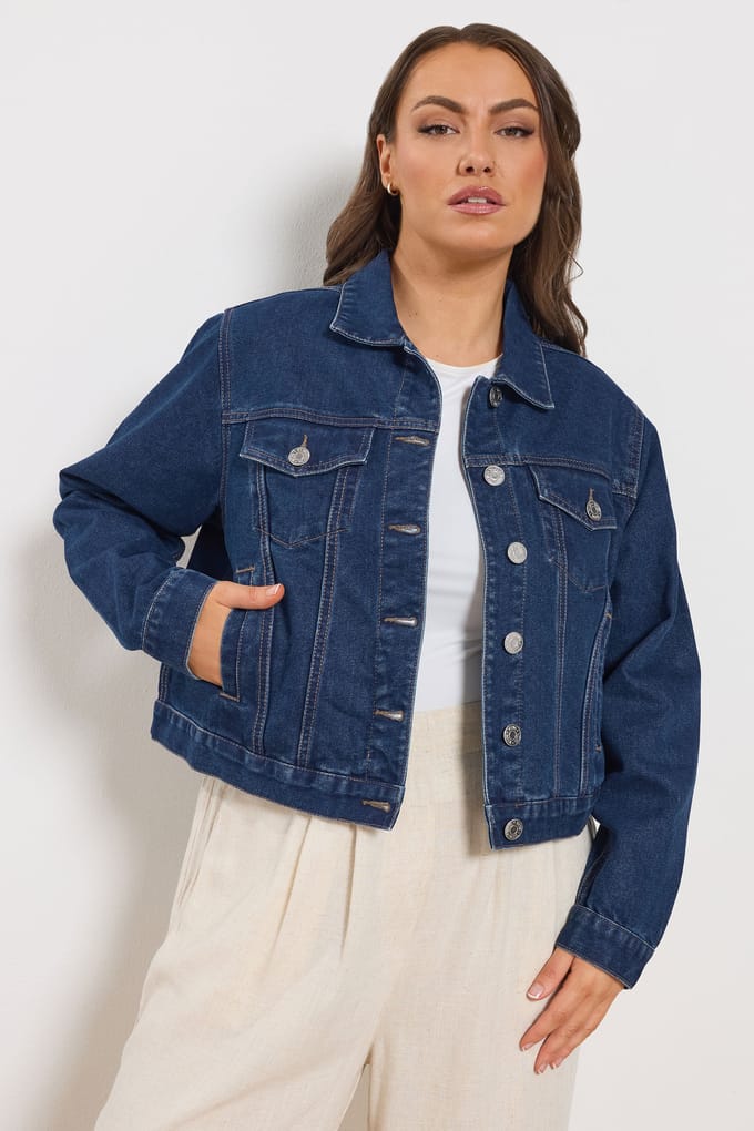 Yours Indigoblauw Denimjack Size 66-68