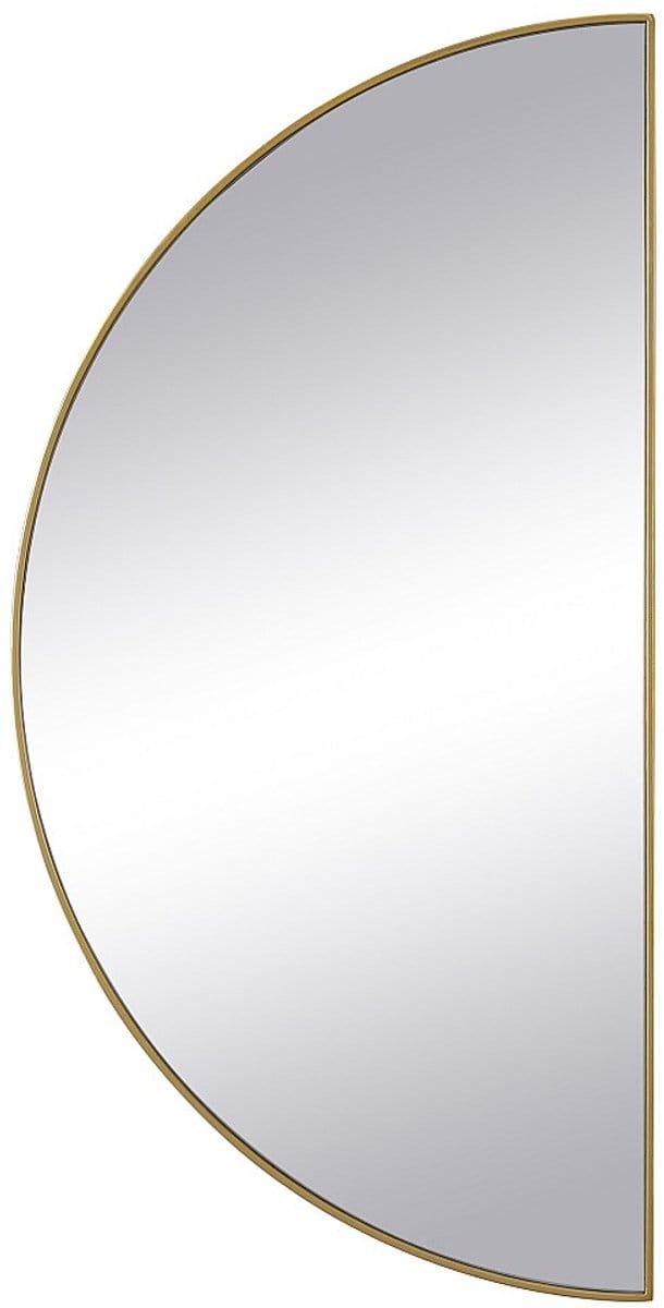 Vente-unique Halfronde designspiegel in metaal - H 100 x B 50 cm - Goudkleurig - GAVRA