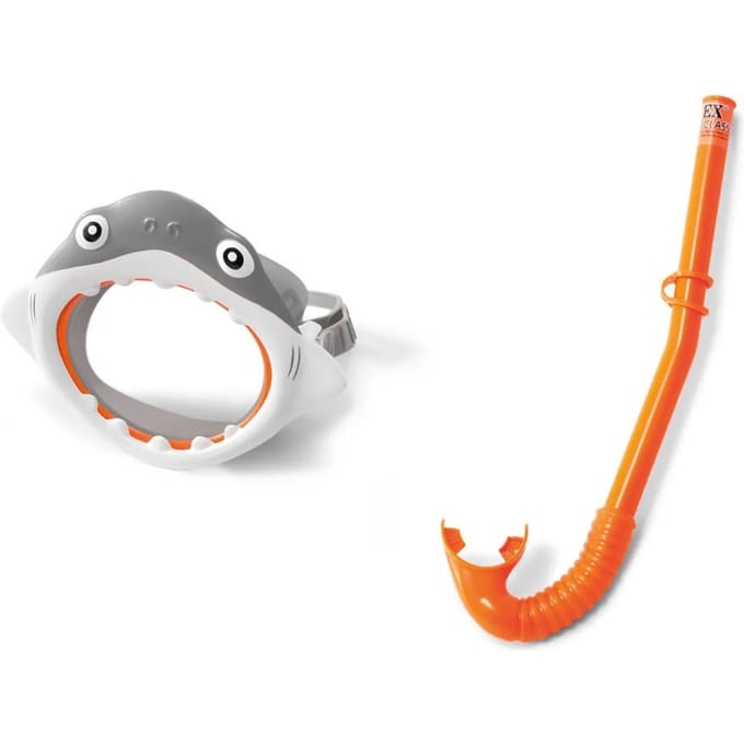 Intex Snorkelset Shark Fun Junior 2-delig Oranje/grijs