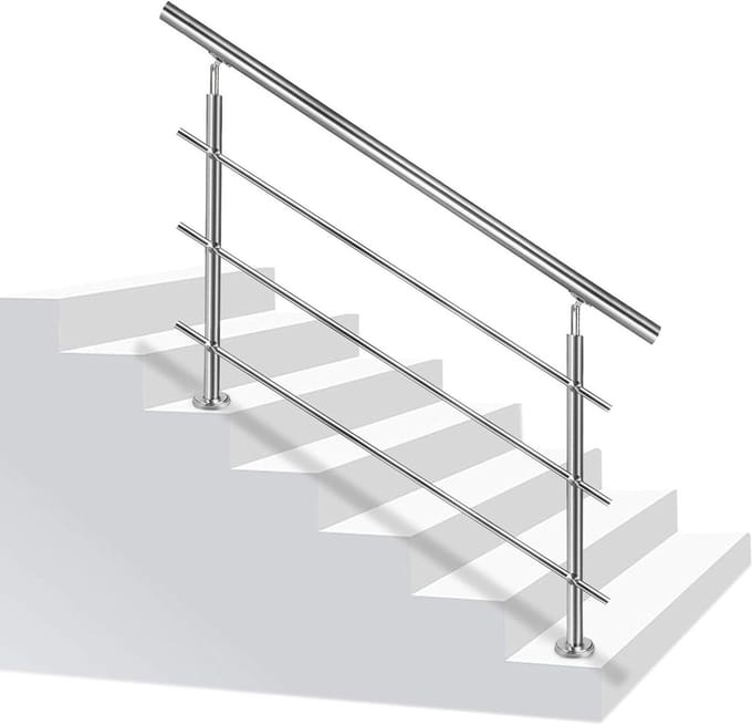 Trapleuning RVS - Balustrade Reling - Veilig Traplopen - Hoekverstelbaar - 100 cm Lengte - Zilver