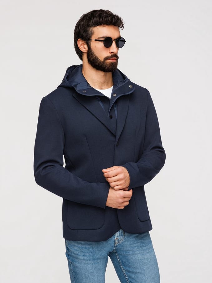 OMBRE Blazer - Regular Fit - Lange Mouw - Knopen Marine M