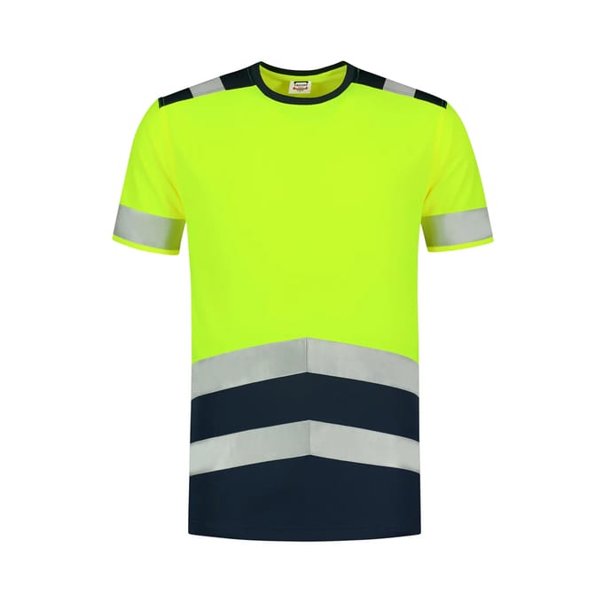 Tricorp 103006 T-shirt High Vis Bicolor - Fluo Geel/Inkt - M