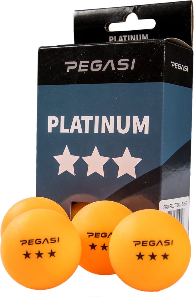 Pegasi Pingpongballen - 3 ster - 6 stuks