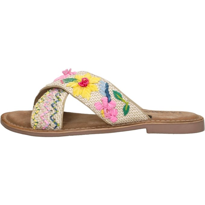 Lazamani - Livia Jute Dames Slippers Beige - Maat 38