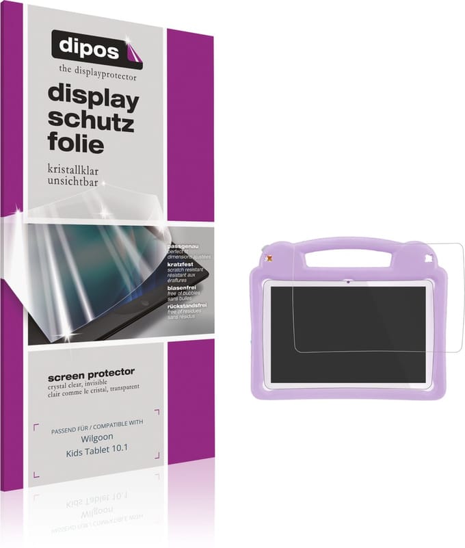 dipos – 2x Beschermfolie geschikt voor Wilgoon Kids Tablet 10.1 | Krasbestendige & heldere Screenprotector Ultra-Thin