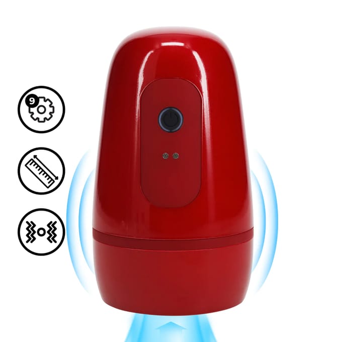 Pulsar - Negative Pressure Suction and Vibration Masturbator Pump - Metallic Red