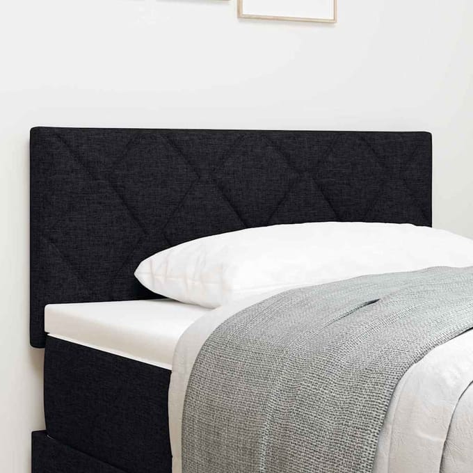 vidaXL - LED - Hoofdbord - Zwart - Stof