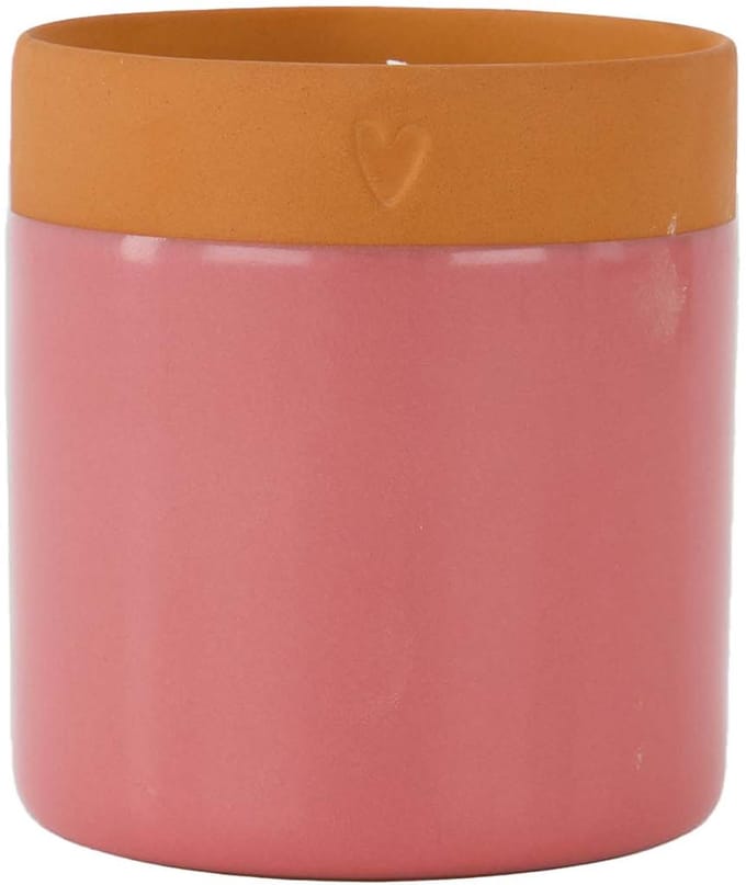 Zusss Geurkaars Terracotta Hartje Terracotta / Paraffine Dark Pink