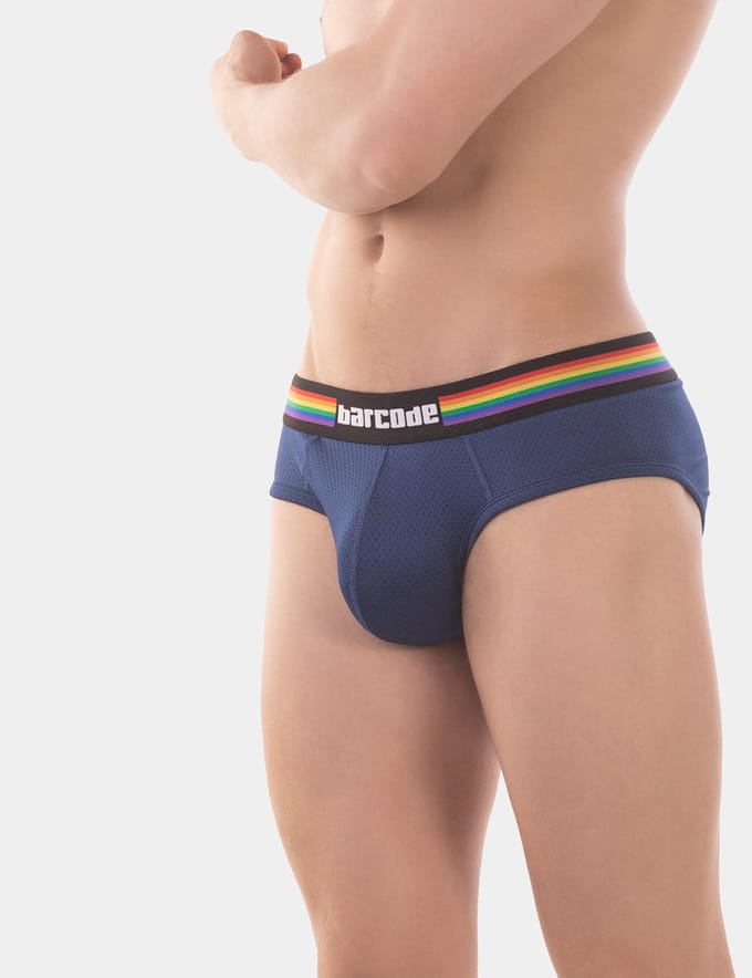 Barcode Berlin Pride Brief Navy - MAAT XXL - Heren Ondergoed - Slip voor Man - Mannen Brief