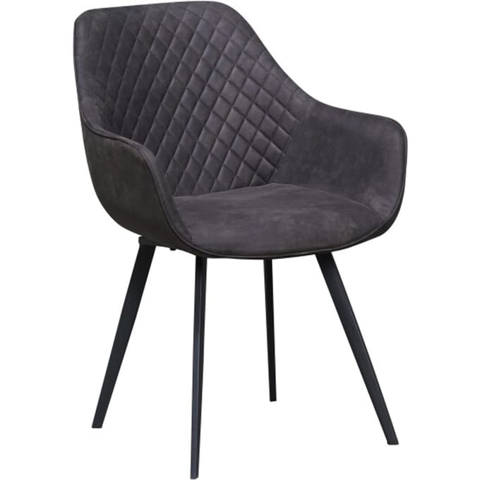 Livingfurn Eetkamerstoel Luca Antraciet - Set van 2