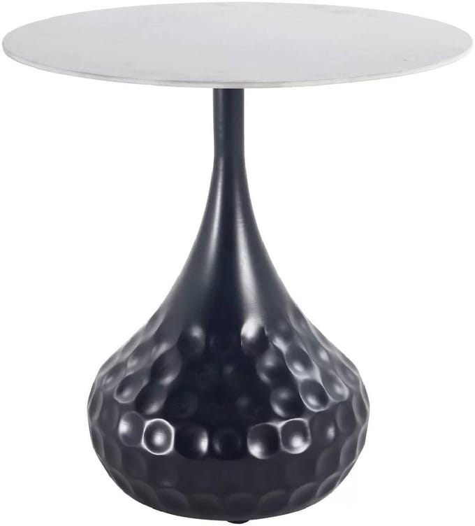 PTMD Bijzettafel Anna - 44x44x50 cm - Metaal - Wit