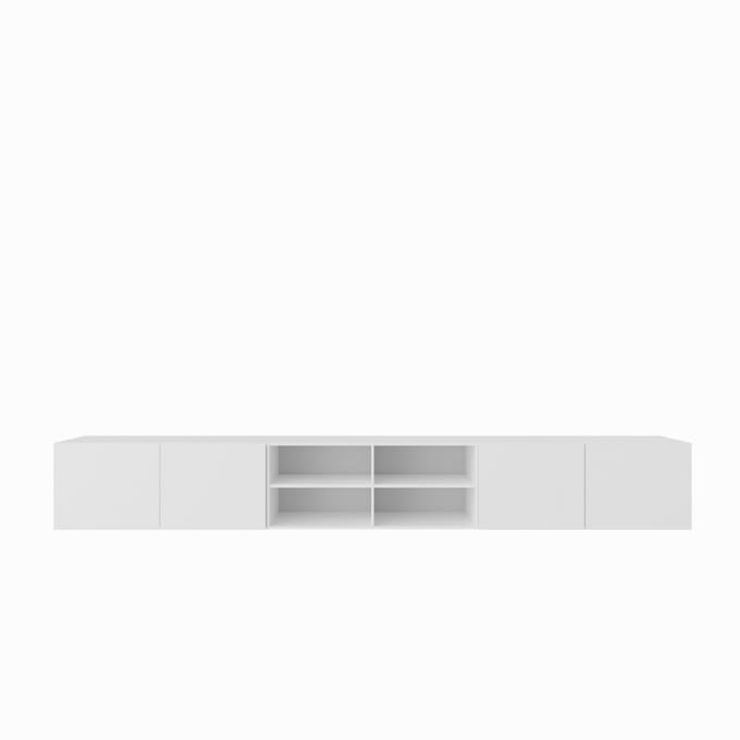 TV-kast Leo IV 300 (3x100) cm (wit + wit)