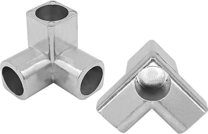 Frame Connectoren - Hoekstukken PVC - Bouw Constructies - Aluminium Legering - 10 Stuks 16mm - Grijs