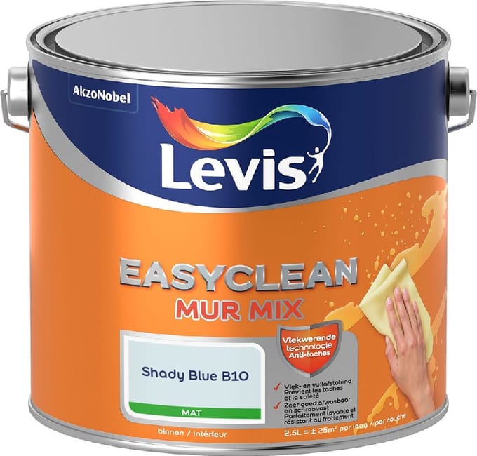 Levis - Easyclean Mur Mat Mix - Shady Blue B10 - Mengverf - 2,5 L