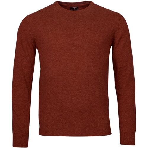 Baileys Trui Crew Neck Lambswool Single Knit Deep Red / male