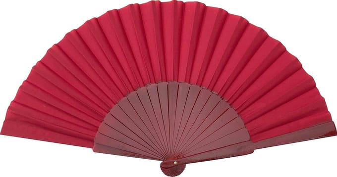 Spaanse waaier - Flamenco - XL - donker rood - bij jurk