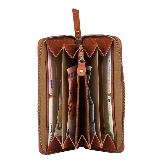 BURKELY Vintage Charly Dames Portemonnee - Cognac