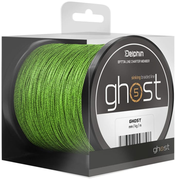 Gevlochten Lijn _ Delphin - Ghost 4+1 - Groen - 300 meter - 0.33mm