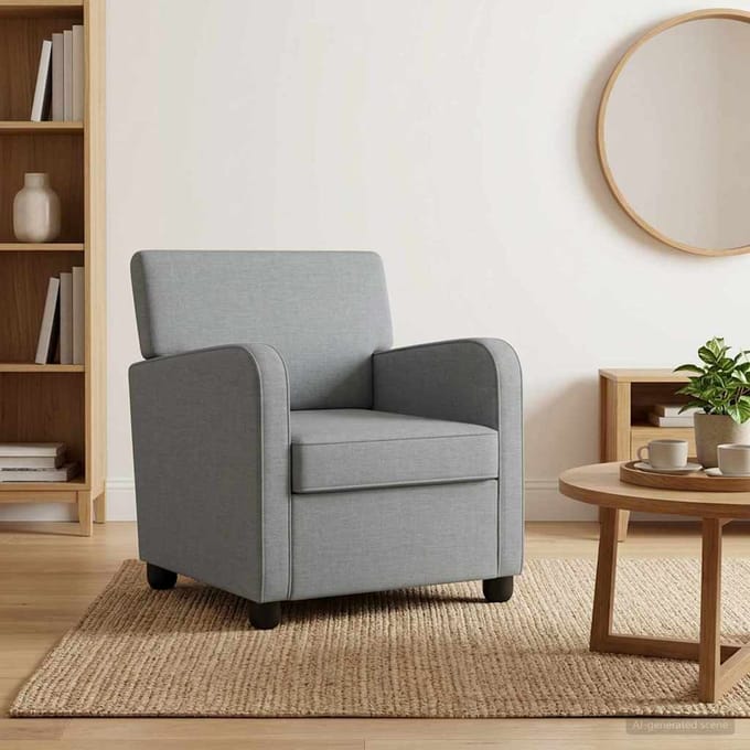 vidaXL - Fauteuil - Lichtgrijs - Stof