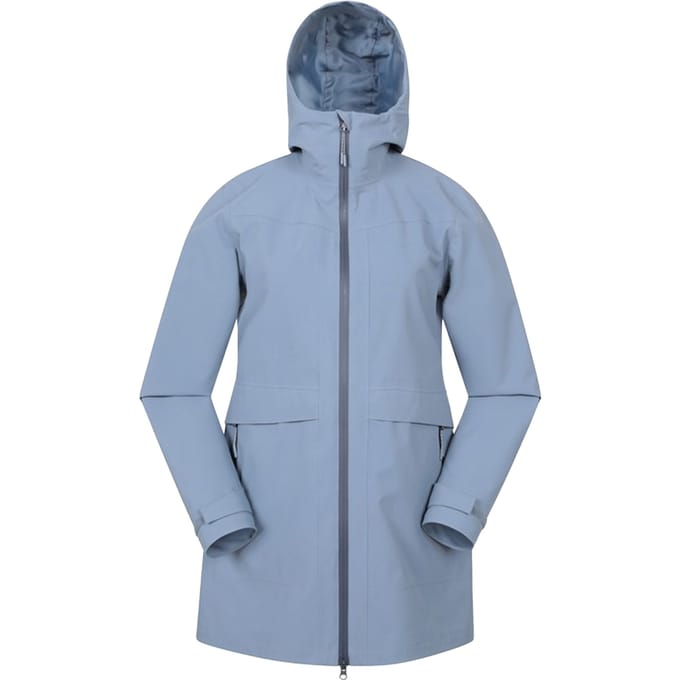 Mountain Warehouse Dames April Longline Waterdichte Jas (Blauw)