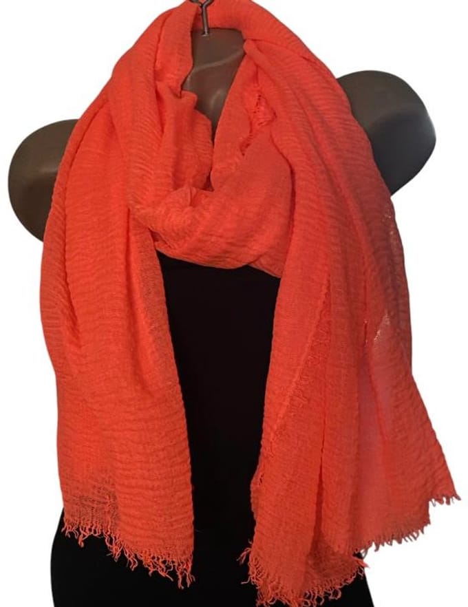 Dames effen kleur sjaal 72# Flurescent oranje