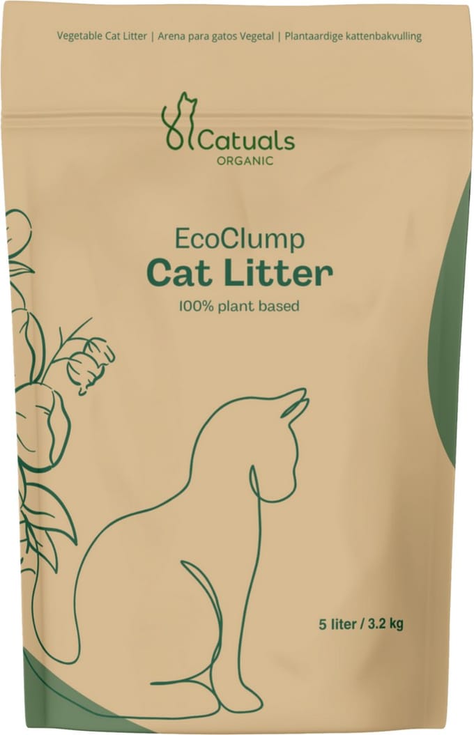 5L Catuals Plantaardige kattenbakvulling met appelmelasse | Klontvormend | Stofarm