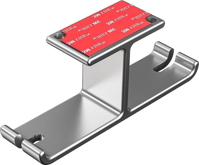 Dubbele Aluminium Universele Koptelefoonhouder - Gaming Headset Hanger - Kabelmanagement - Zilver