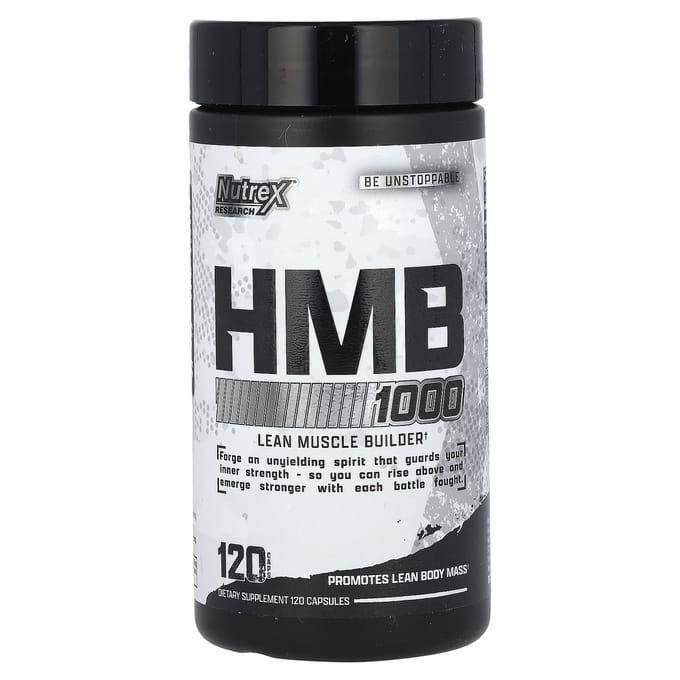 Nutrex - HMB 1000 - ß-Hydroxy ß-Methylbutyrate - Calcium HMB - 120 Capsules - 60 Servings - Spier & Kracht