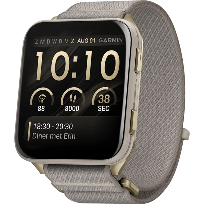 Garmin Venu X1 - GPS-smartwatch - 2-inch AMOLED-scherm - Goudkleurig/French Grey